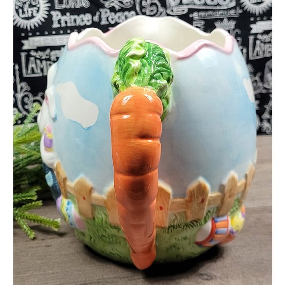 GKA Collectors Easter Bunny Egg Hunt Water Juice Serving Pitcher - Picture 3 of 16